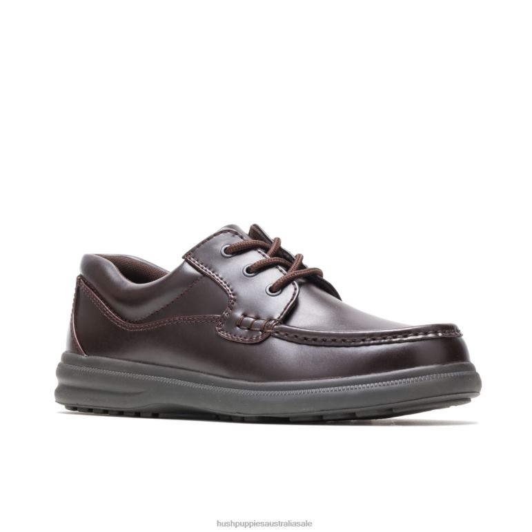 Dark Brown Pull-Up Leather Gus Men Hush Puppies Walking Shoes F264D360