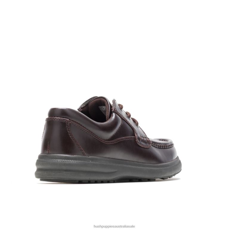 Dark Brown Pull-Up Leather Gus Men Hush Puppies Walking Shoes F264D360