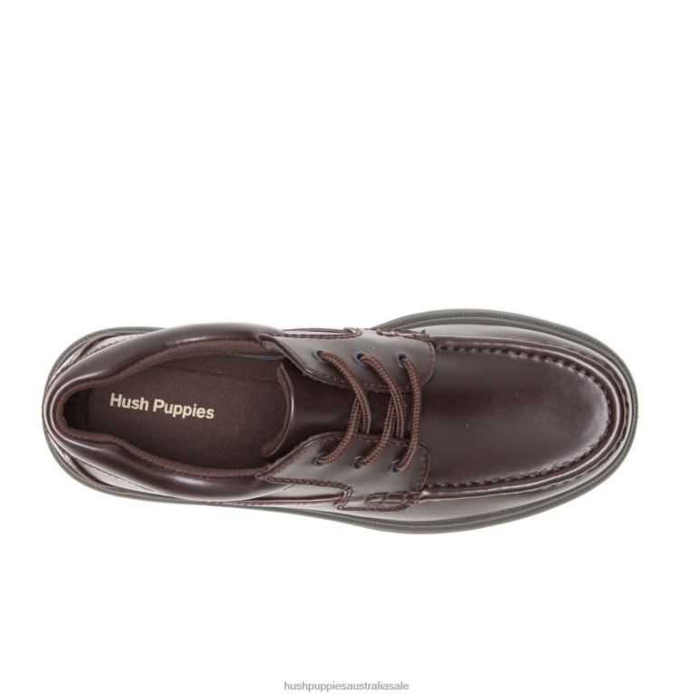 Dark Brown Pull-Up Leather Gus Men Hush Puppies Walking Shoes F264D360