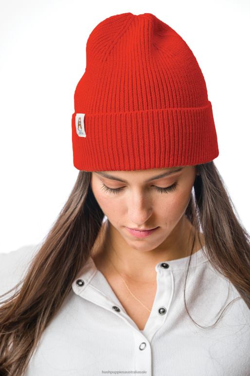 Brick Orange Knit Beanie Women Hush Puppies Beanie F264D255