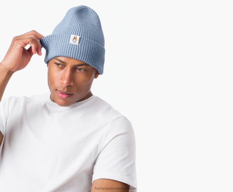 Steel Blue Knit Beanie Women Hush Puppies Beanie F264D256