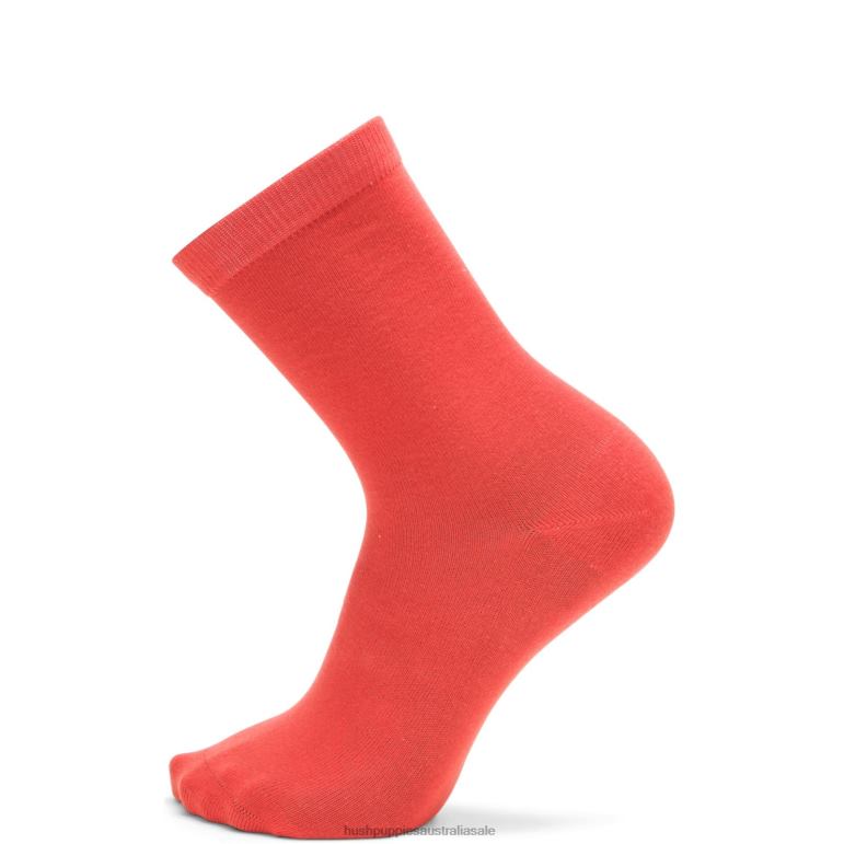 Brick Orange Unisex Core Crew Sock Women Hush Puppies Socks F264D263
