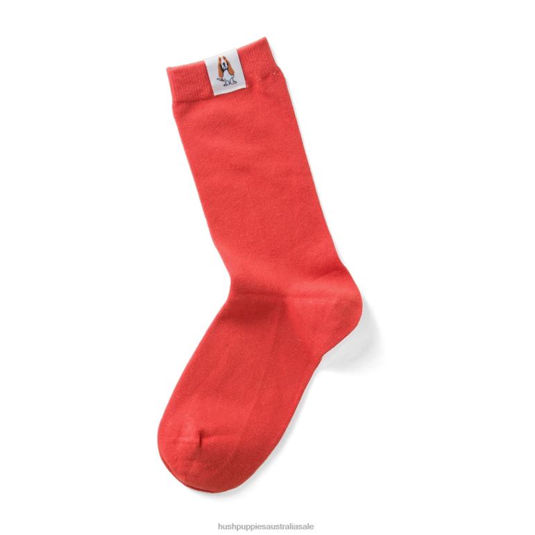 Brick Orange Unisex Core Crew Sock Women Hush Puppies Socks F264D263
