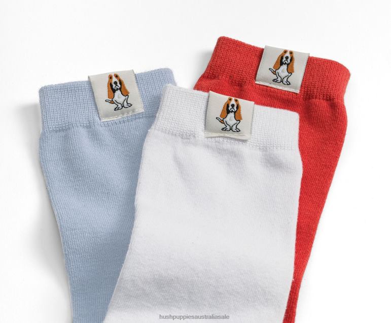 Brick Orange Unisex Core Crew Sock Women Hush Puppies Socks F264D263