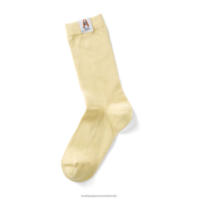 Sunshine Yellow Unisex Core Crew Sock Women Hush Puppies Socks F264D262