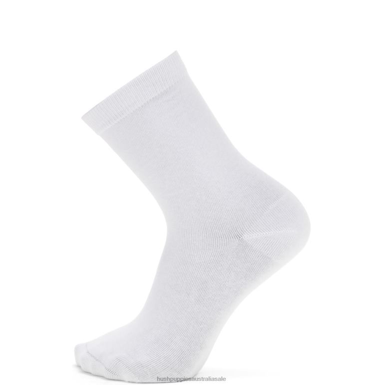White Unisex Core Crew Sock Women Hush Puppies Socks F264D265