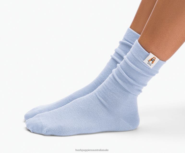 White Unisex Core Crew Sock Women Hush Puppies Socks F264D265