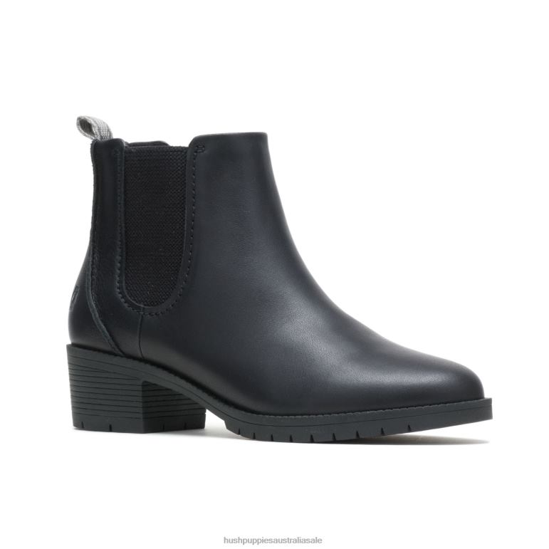 Black Leather Hadley Chelsea Boot Women Hush Puppies Boot F264D181