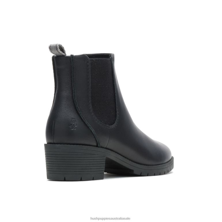 Black Leather Hadley Chelsea Boot Women Hush Puppies Boot F264D181