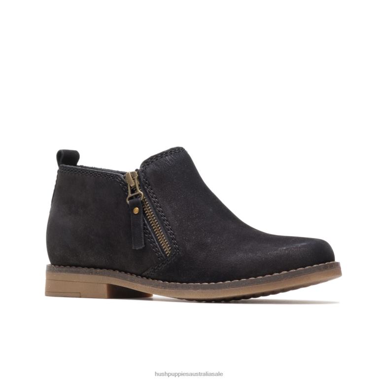 Black Nubuck Mazin Cayto Boot Women Hush Puppies Boot F264D163
