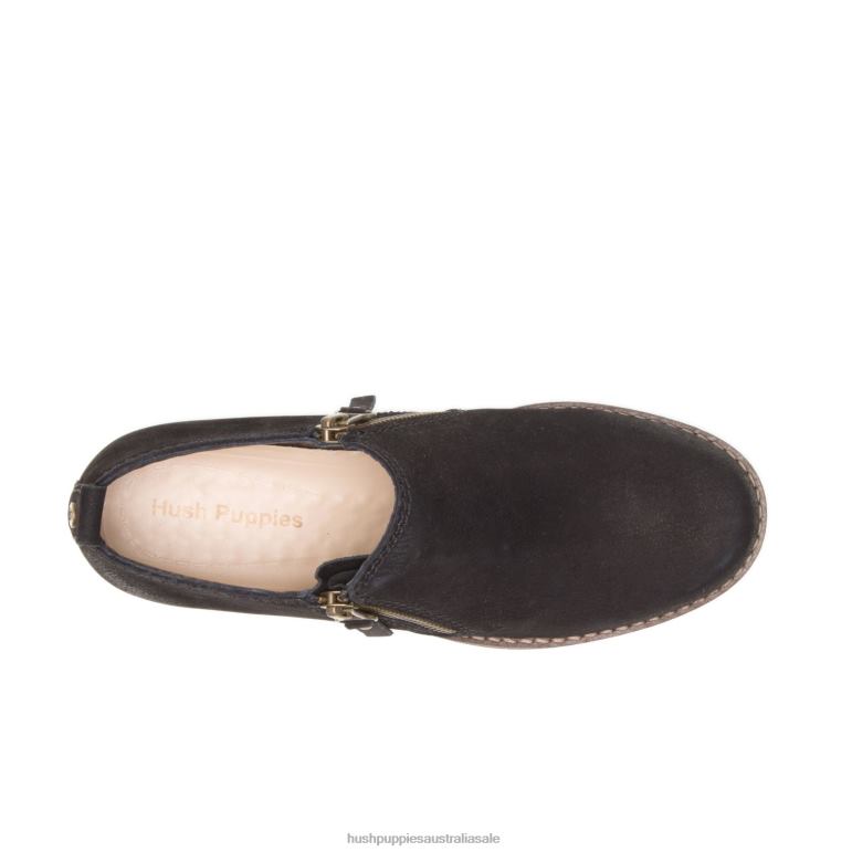 Black Nubuck Mazin Cayto Boot Women Hush Puppies Boot F264D163