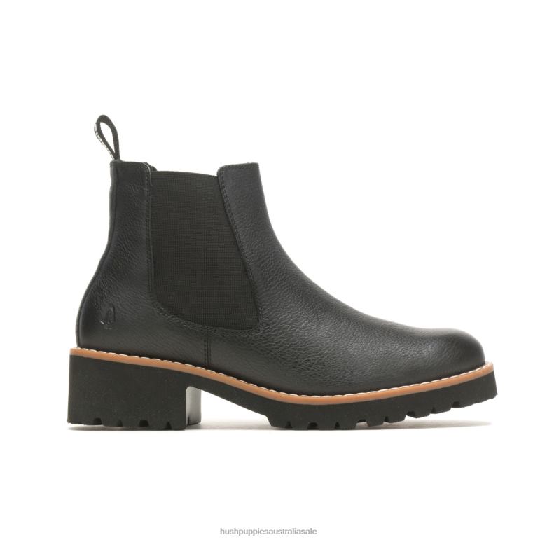 Bold Black Leather Amelia Chelsea Boot Women Hush Puppies Boot F264D161