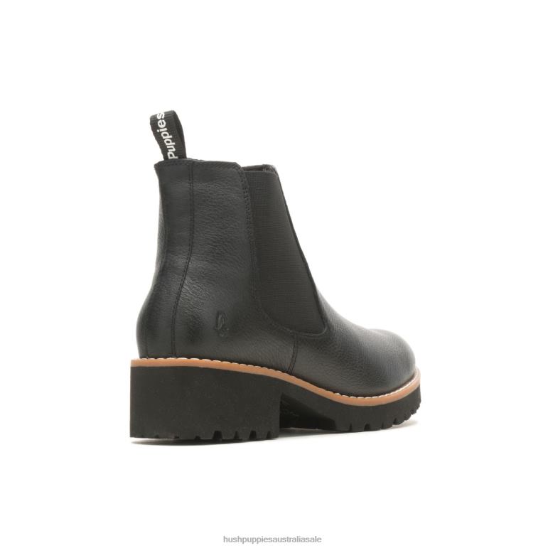 Bold Black Leather Amelia Chelsea Boot Women Hush Puppies Boot F264D161