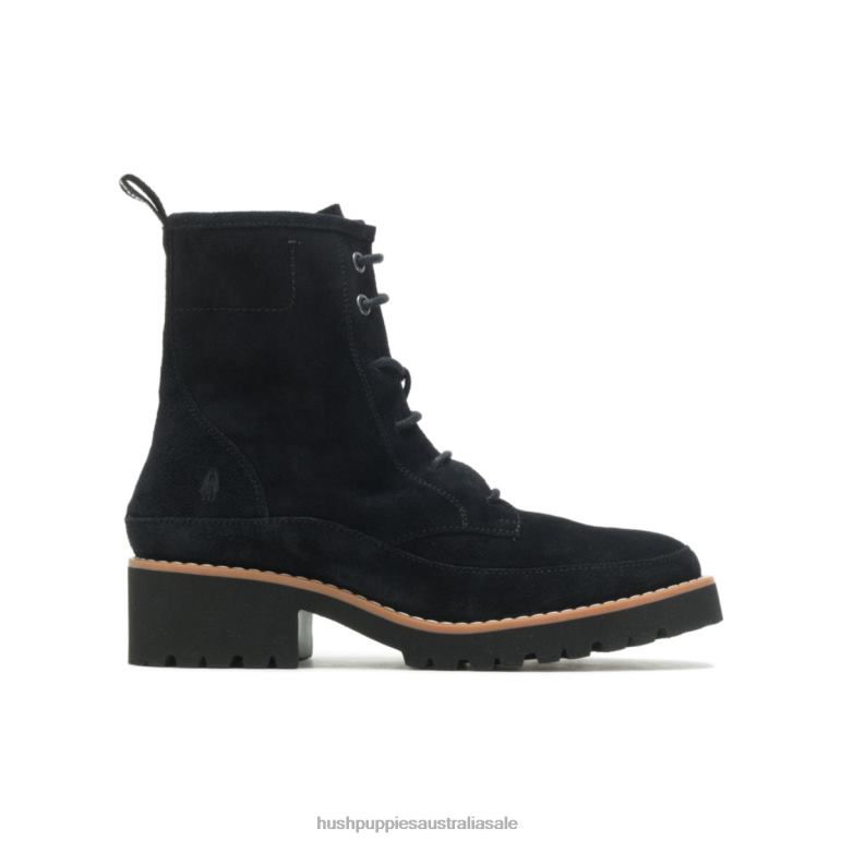Bold Black Suede Amelia Lace Boot Women Hush Puppies Boot F264D175
