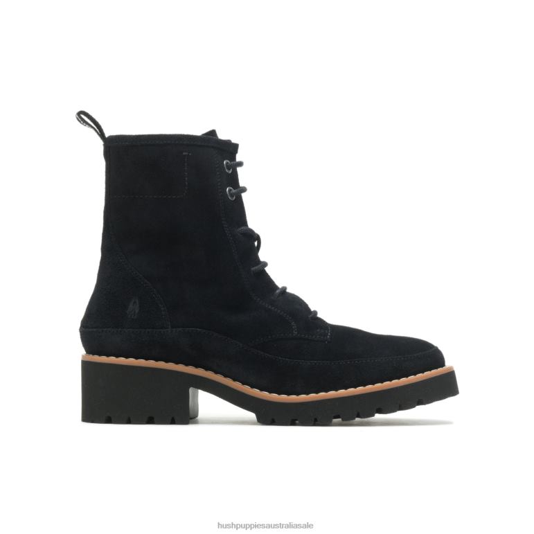 Bold Black Suede Amelia Lace Boot Women Hush Puppies Boot F264D175