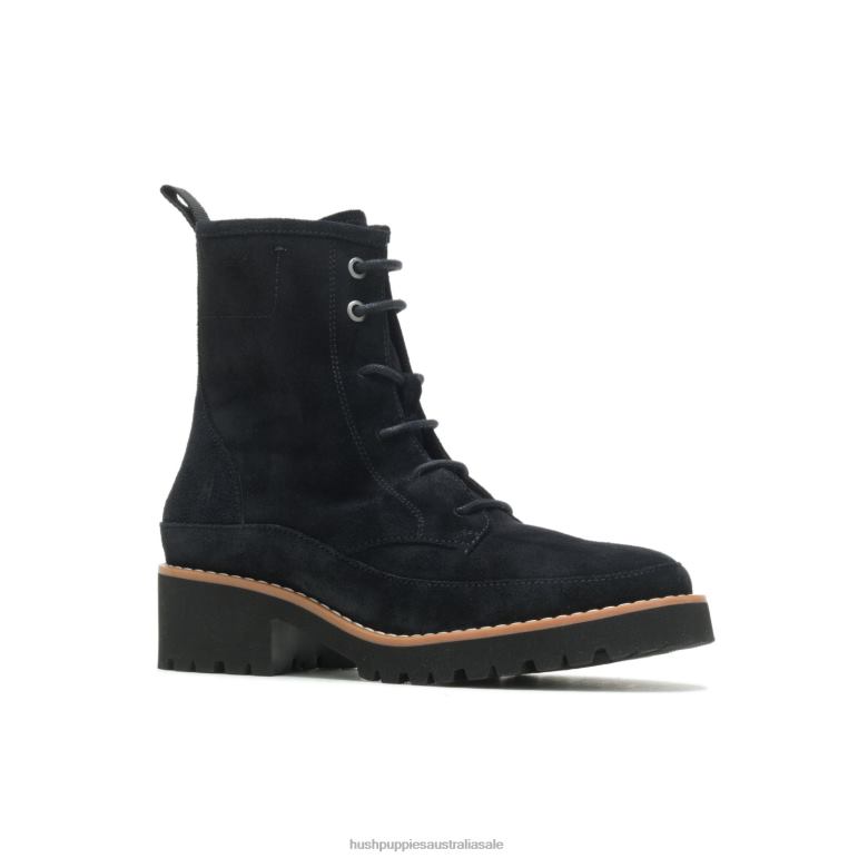 Bold Black Suede Amelia Lace Boot Women Hush Puppies Boot F264D175