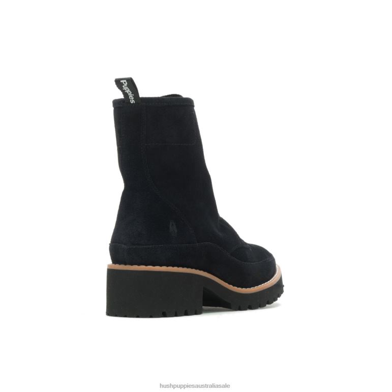 Bold Black Suede Amelia Lace Boot Women Hush Puppies Boot F264D175