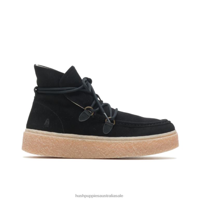 Bold Black Suede Bridget Chukka Lace Boot Women Hush Puppies Boot F264D178