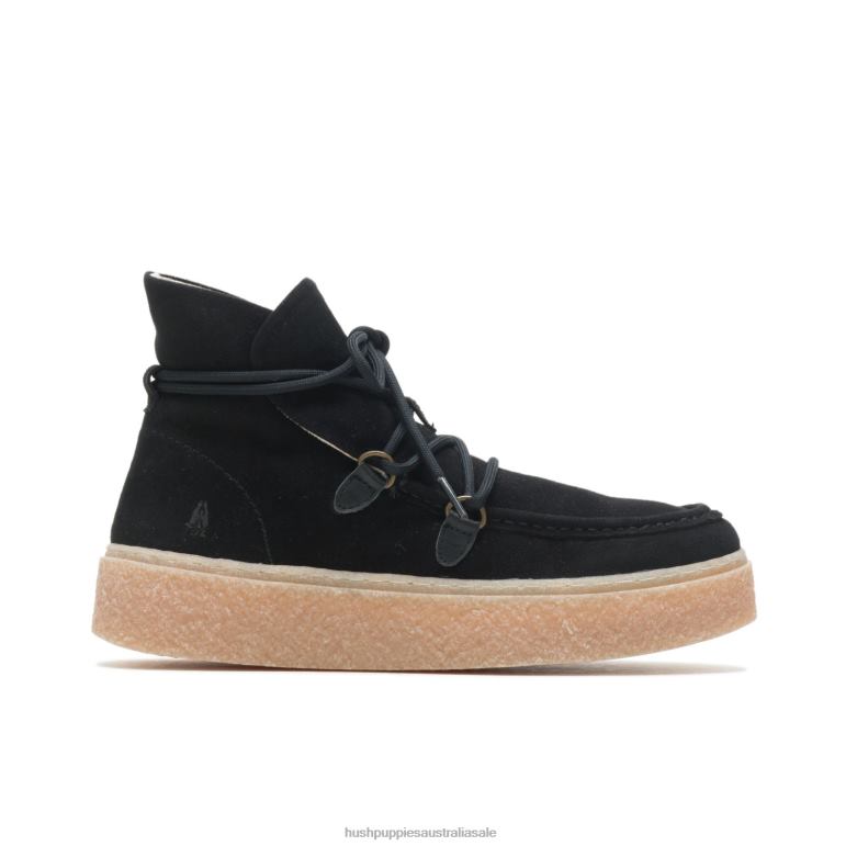 Bold Black Suede Bridget Chukka Lace Boot Women Hush Puppies Boot F264D178