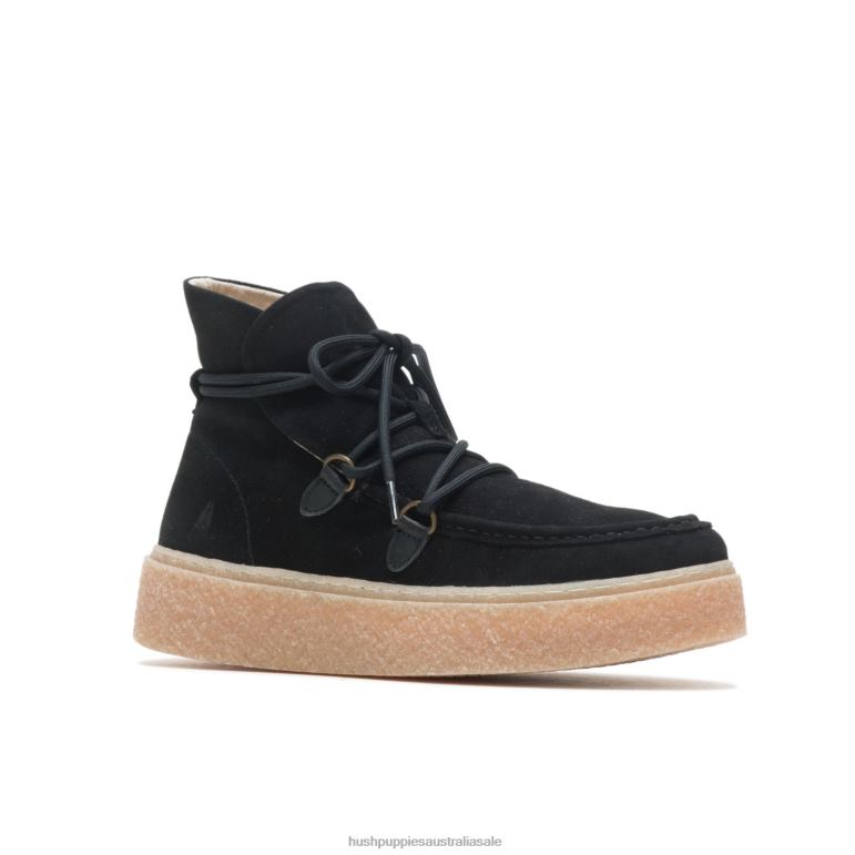 Bold Black Suede Bridget Chukka Lace Boot Women Hush Puppies Boot F264D178