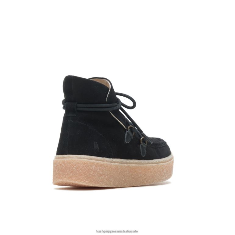 Bold Black Suede Bridget Chukka Lace Boot Women Hush Puppies Boot F264D178