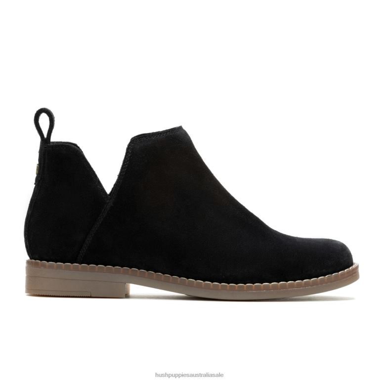 Bold Black Suede Mazin Cayto Bootie Women Hush Puppies Boot F264D154