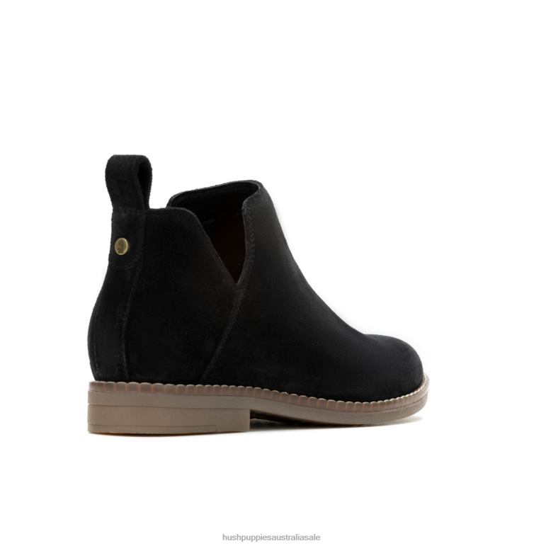 Bold Black Suede Mazin Cayto Bootie Women Hush Puppies Boot F264D154