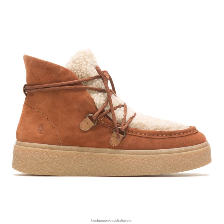 Cognac Cozy Bridget Chukka Lace Boot Women Hush Puppies Boot F264D179