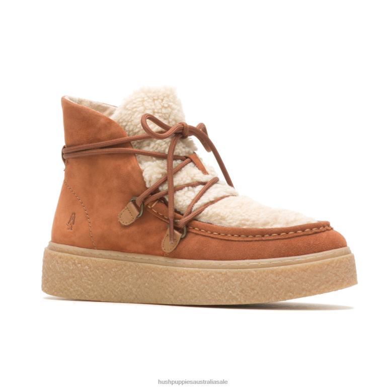 Cognac Cozy Bridget Chukka Lace Boot Women Hush Puppies Boot F264D179