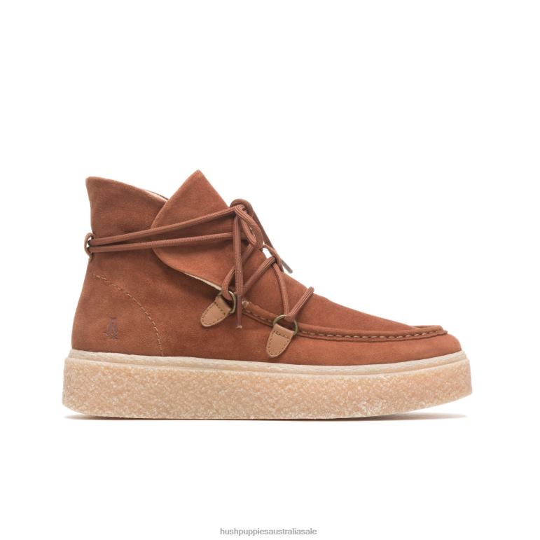 Cognac Suede Bridget Chukka Lace Boot Women Hush Puppies Boot F264D176