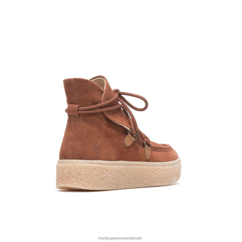 Cognac Suede Bridget Chukka Lace Boot Women Hush Puppies Boot F264D176