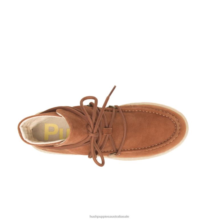 Cognac Suede Bridget Chukka Lace Boot Women Hush Puppies Boot F264D176