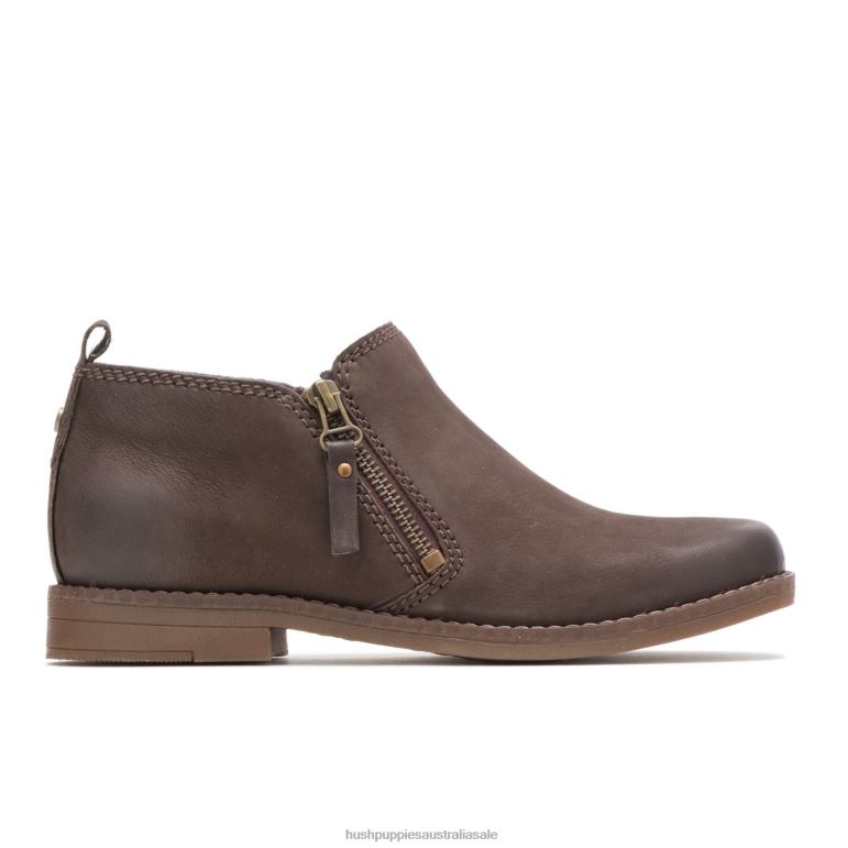 Dark Brown Nubuck Mazin Cayto Boot Women Hush Puppies Boot F264D164
