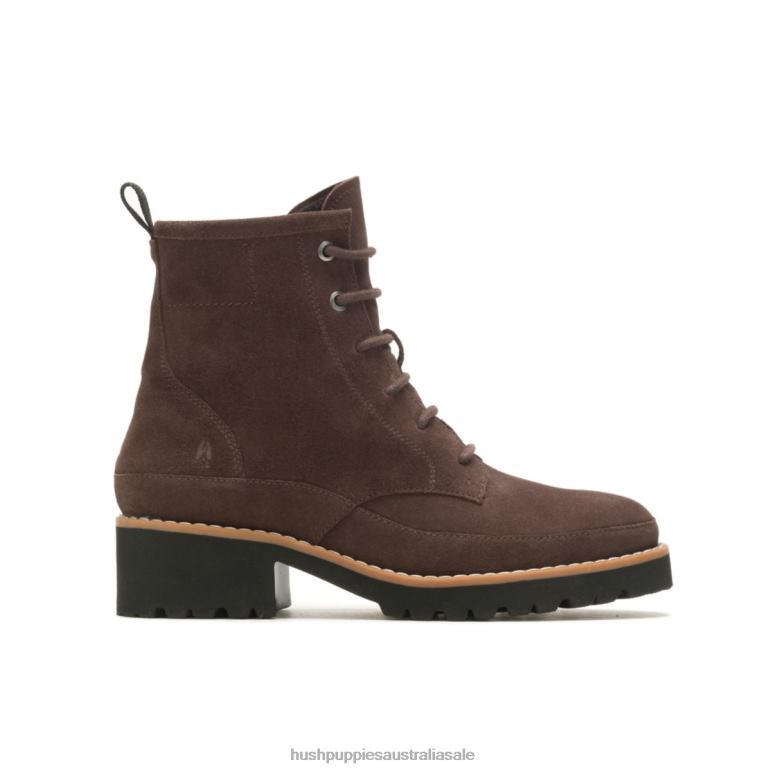Dark Brown Suede Amelia Lace Boot Women Hush Puppies Boot F264D174