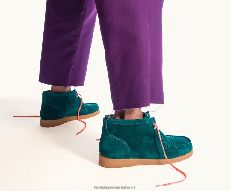 Teal Suede Unisex Bridgeport 4 Women Hush Puppies Boot F264D195