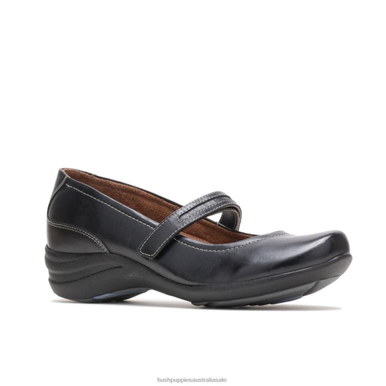 Black Leather Epic Mary Jane Women Hush Puppies Casual Shoes F264D228