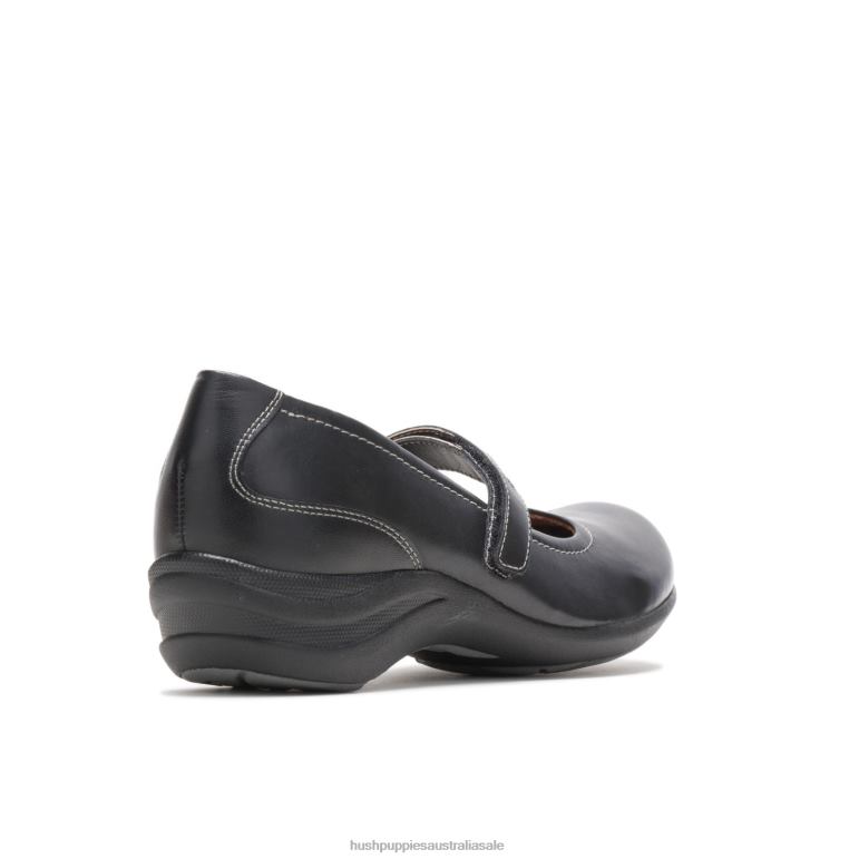 Black Leather Epic Mary Jane Women Hush Puppies Casual Shoes F264D228