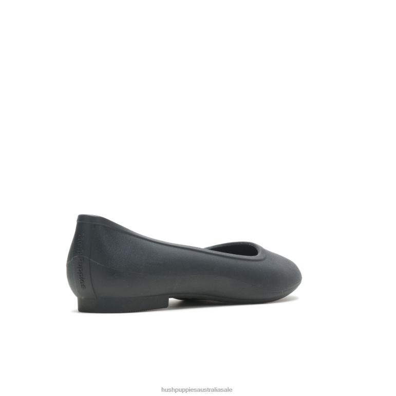 Black Brite Pops Flat Women Hush Puppies Flat Shoes F264D86