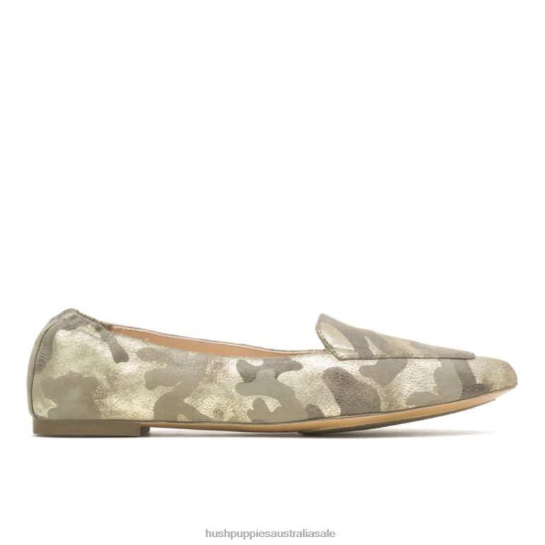Camo Metallic Suede Hazel Pointe Flat Women Hush Puppies Flat Shoes F264D63