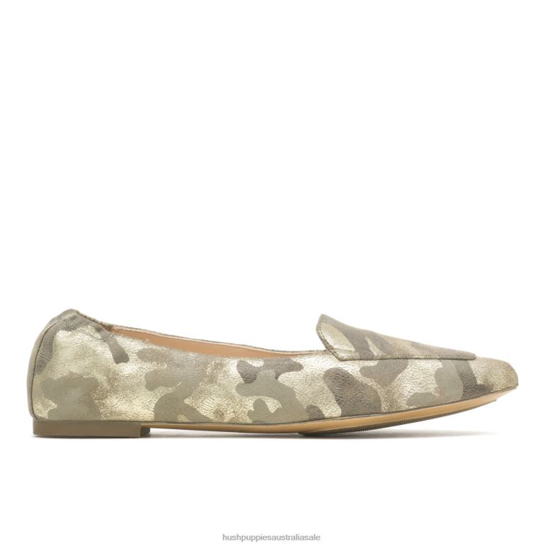 Camo Metallic Suede Hazel Pointe Flat Women Hush Puppies Flat Shoes F264D63