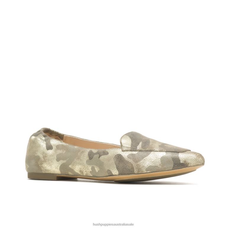 Camo Metallic Suede Hazel Pointe Flat Women Hush Puppies Flat Shoes F264D63