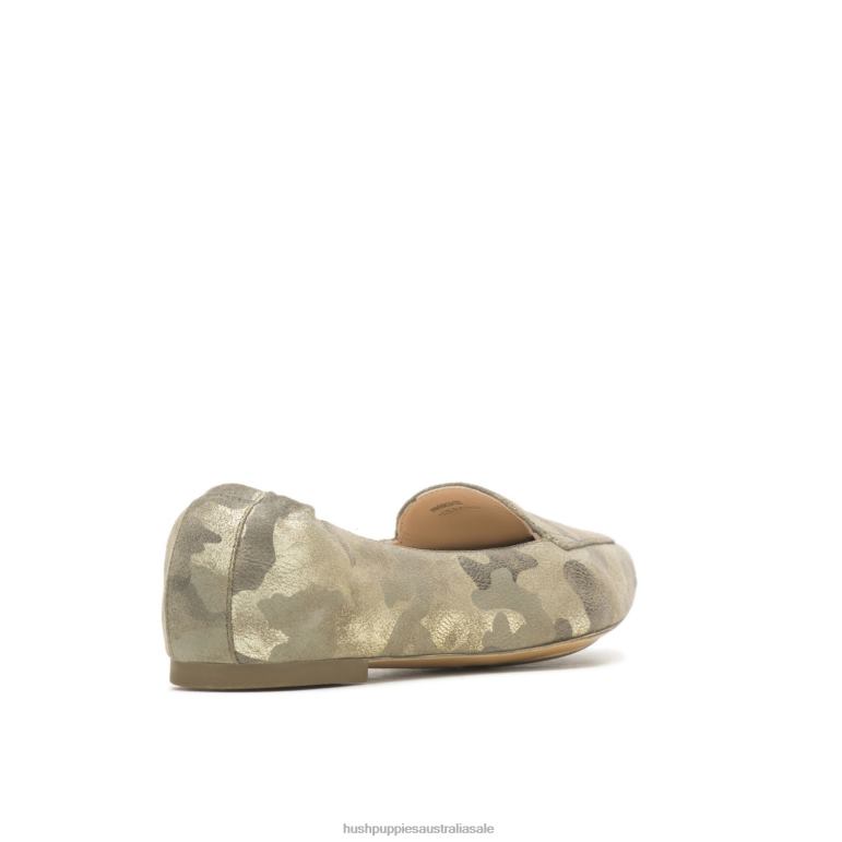 Camo Metallic Suede Hazel Pointe Flat Women Hush Puppies Flat Shoes F264D63