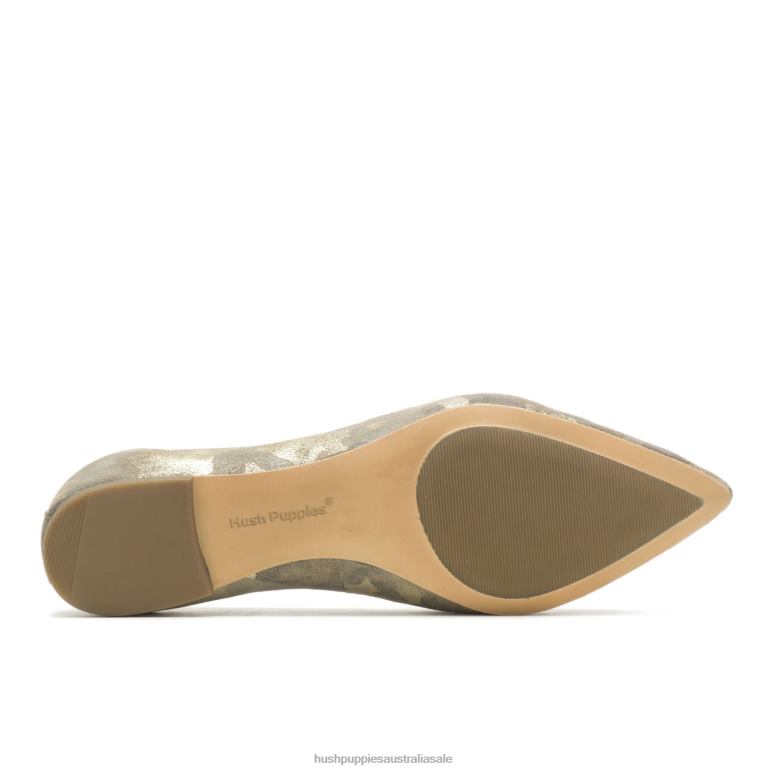 Camo Metallic Suede Hazel Pointe Flat Women Hush Puppies Flat Shoes F264D63