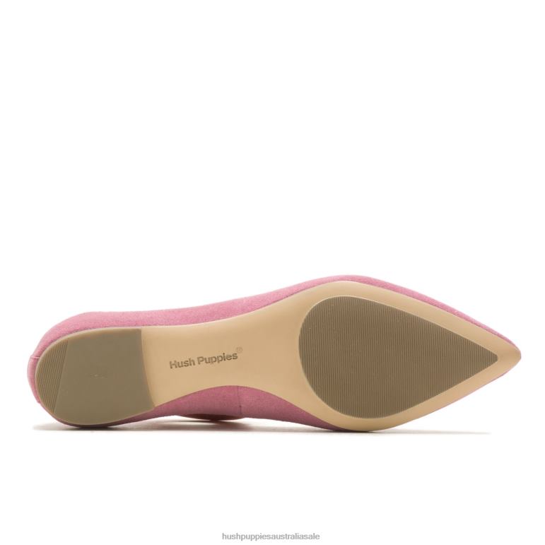Cool Pink Suede Hazel Pointe Flat Women Hush Puppies Flat Shoes F264D55