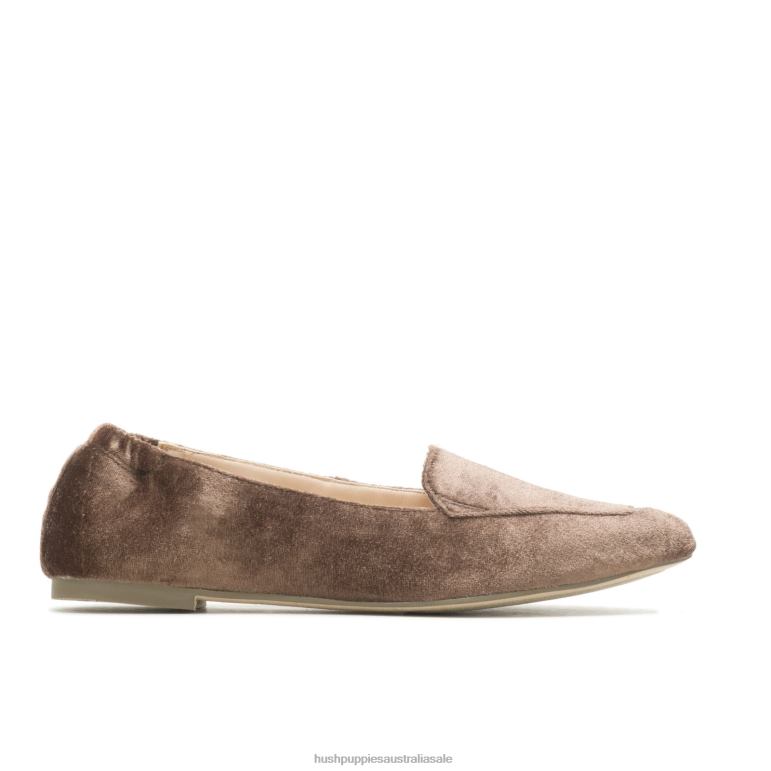 Dark Brown Velvet Hazel Pointe Flat Women Hush Puppies Flat Shoes F264D64