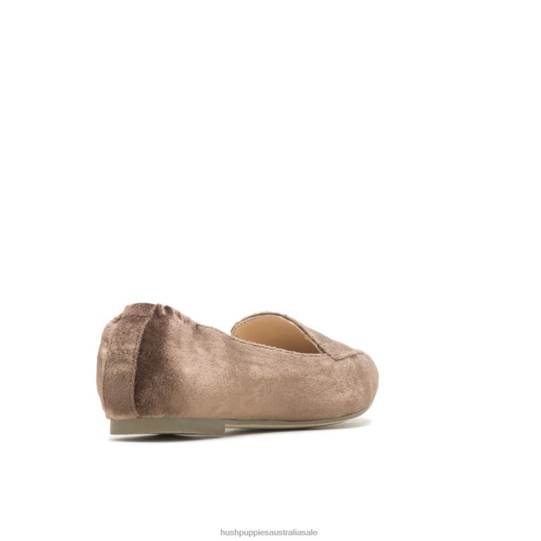 Dark Brown Velvet Hazel Pointe Flat Women Hush Puppies Flat Shoes F264D64