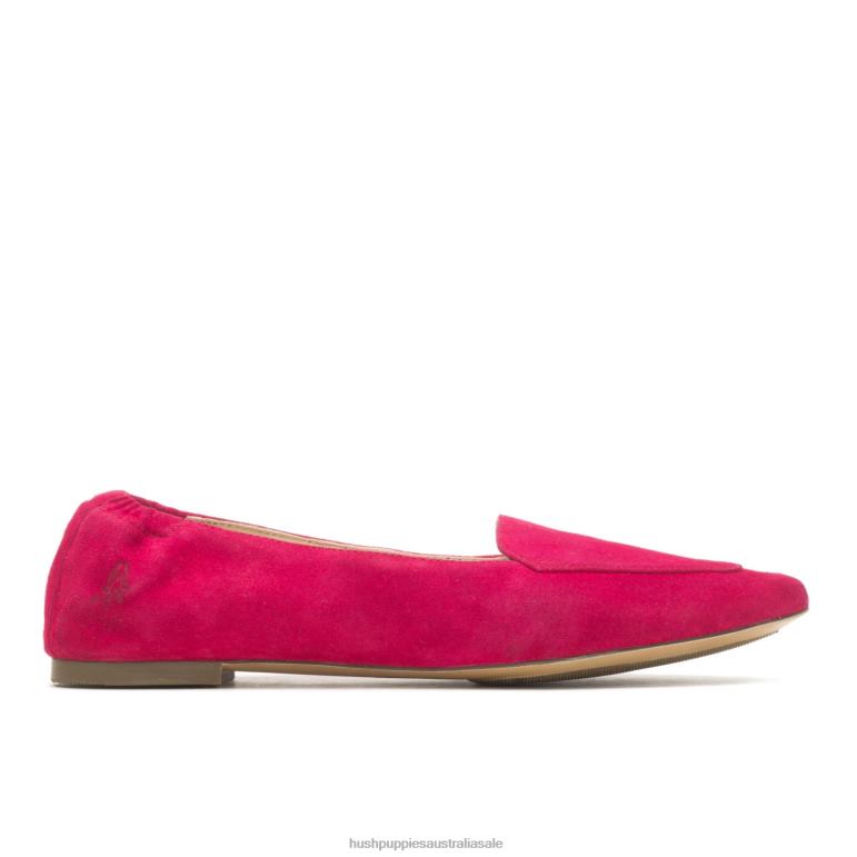 Dark Magenta Suede Hazel Pointe Flat Women Hush Puppies Flat Shoes F264D65