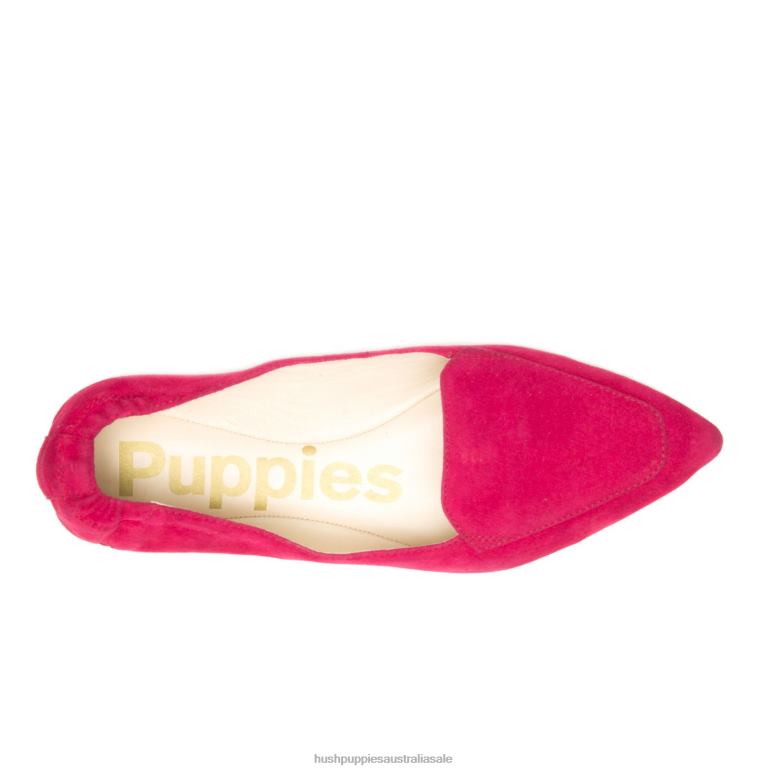 Dark Magenta Suede Hazel Pointe Flat Women Hush Puppies Flat Shoes F264D65