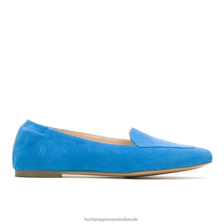 Deep Sky Blue Suede Hazel Pointe Flat Women Hush Puppies Flat Shoes F264D52