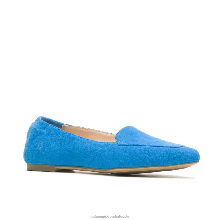 Deep Sky Blue Suede Hazel Pointe Flat Women Hush Puppies Flat Shoes F264D52